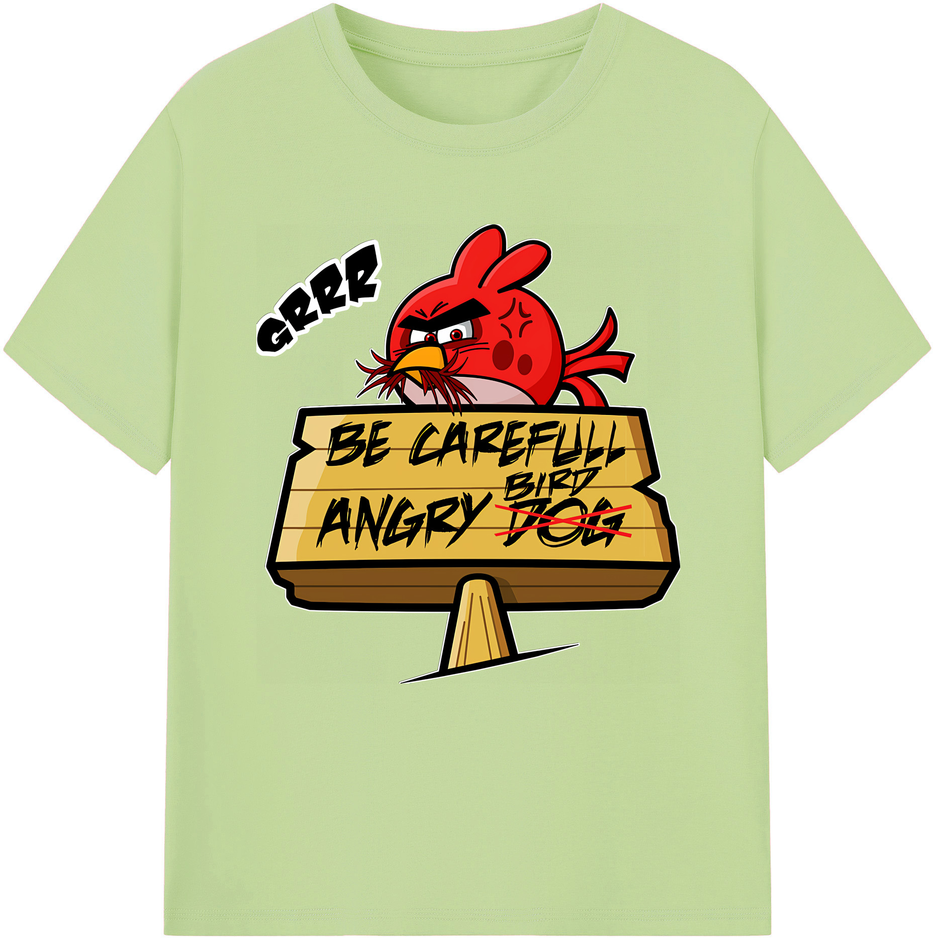 （画像用） Angry Birds アングリーバード 綿100％半袖Tシャツ（フロントプリント）